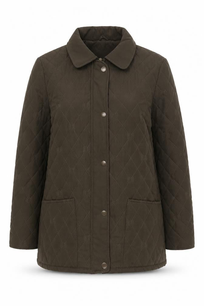 Womens UK Size 12 KLASSIK Brown Quilted Coat