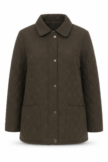 Womens UK Size 12 KLASSIK Brown Quilted Coat