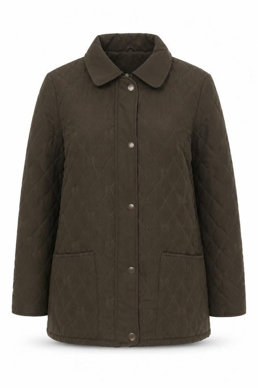 Womens UK Size 12 KLASSIK Brown Quilted Coat
