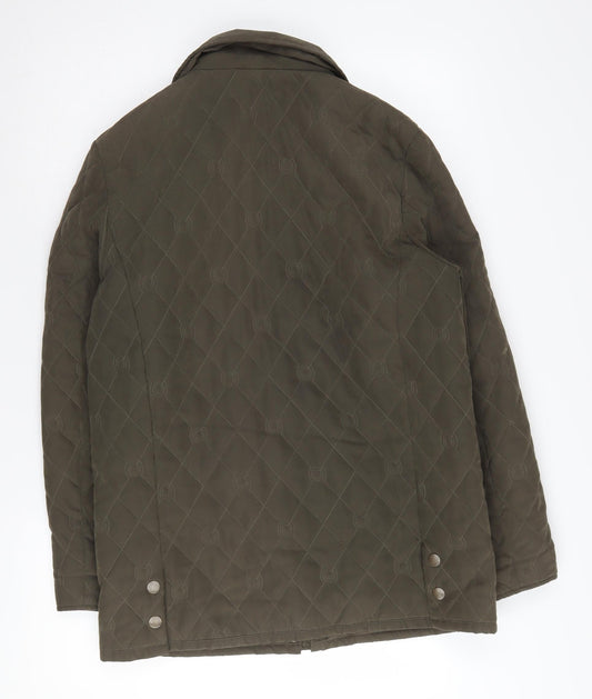Womens UK Size 12 KLASSIK Brown Quilted Coat
