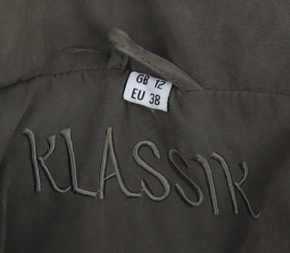 Womens UK Size 12 KLASSIK Brown Quilted Coat
