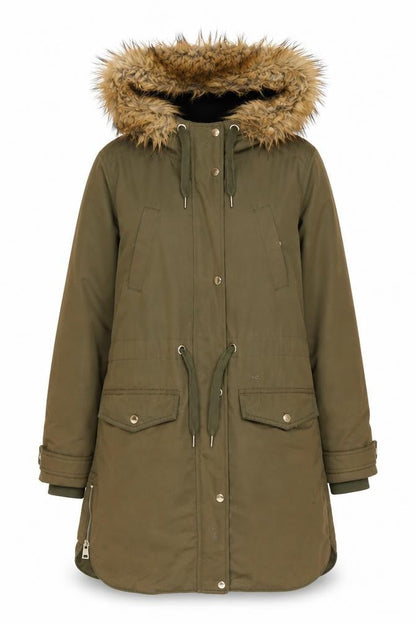 Womens UK Size 10 Miss Selfridge Green Parka Coat