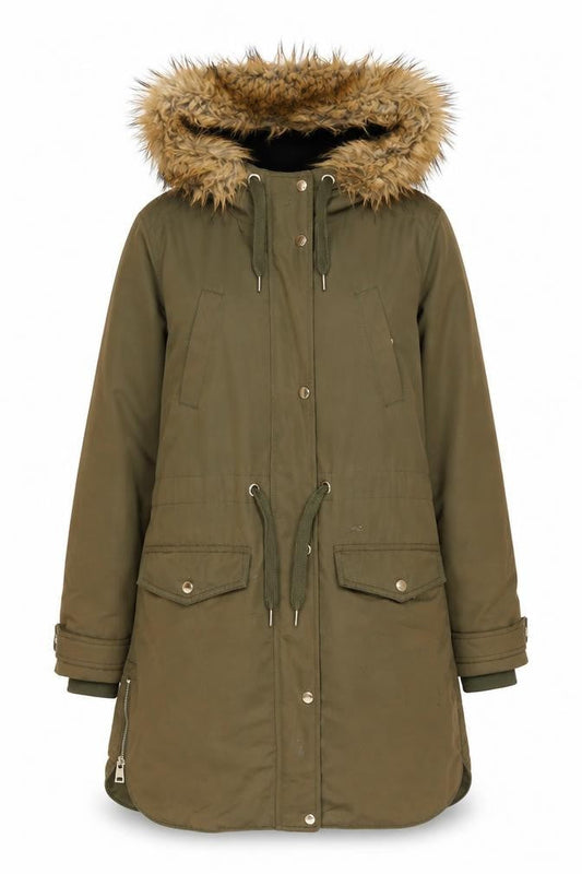Womens UK Size 10 Miss Selfridge Green Parka Coat