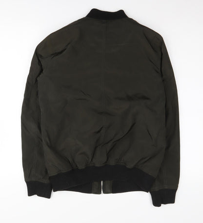 New Look Women's Green Bomber Jacket Size 10