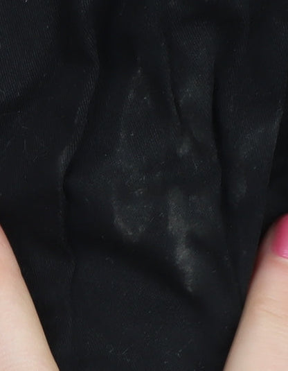 AllSaints Women's Black Cotton Overcoat S Casual Classic