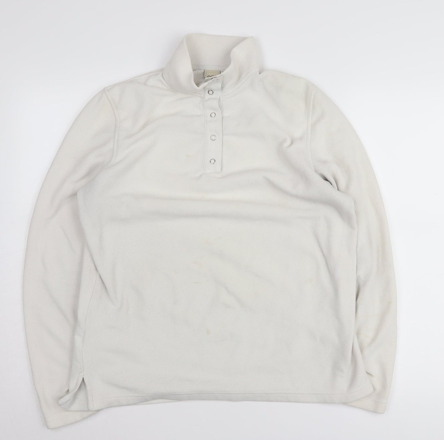 Cotton Traders Women's White Henley Jumper Size 10