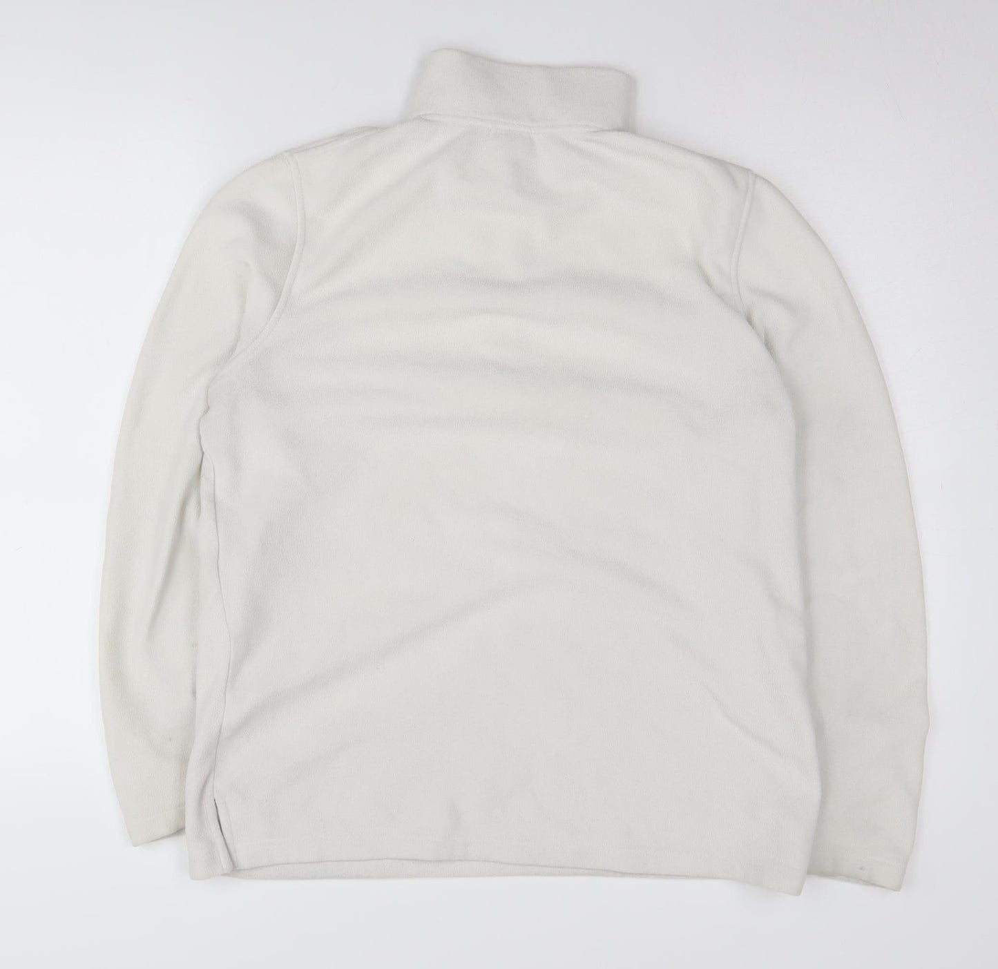 Cotton Traders Women's White Henley Jumper Size 10