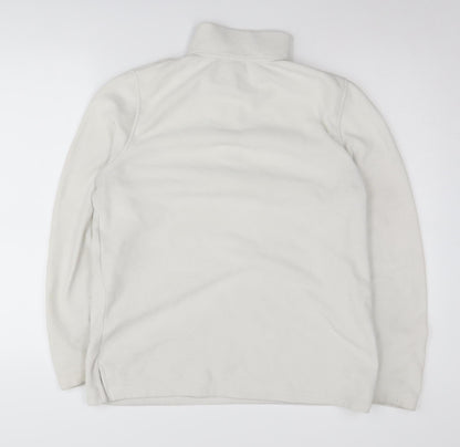 Cotton Traders Women's White Henley Jumper Size 10