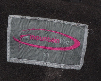 Womens UK Size 10 Mountain Life Black Basic Jacket