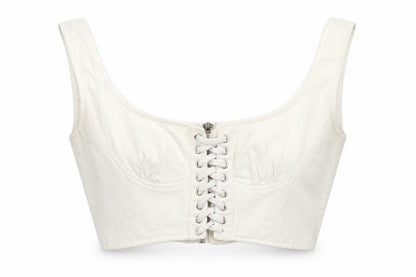 Mistress Rocks Women's White Cropped Top XS
