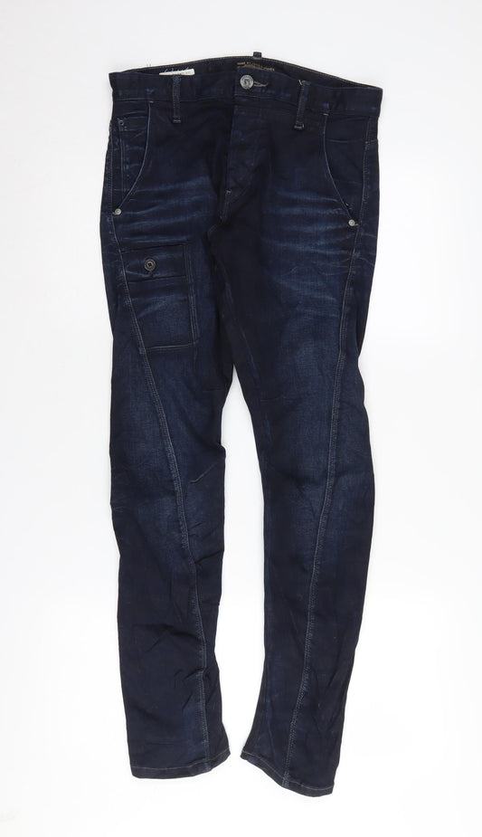 Jack & Jones Men's Blue Straight Denim Jeans
