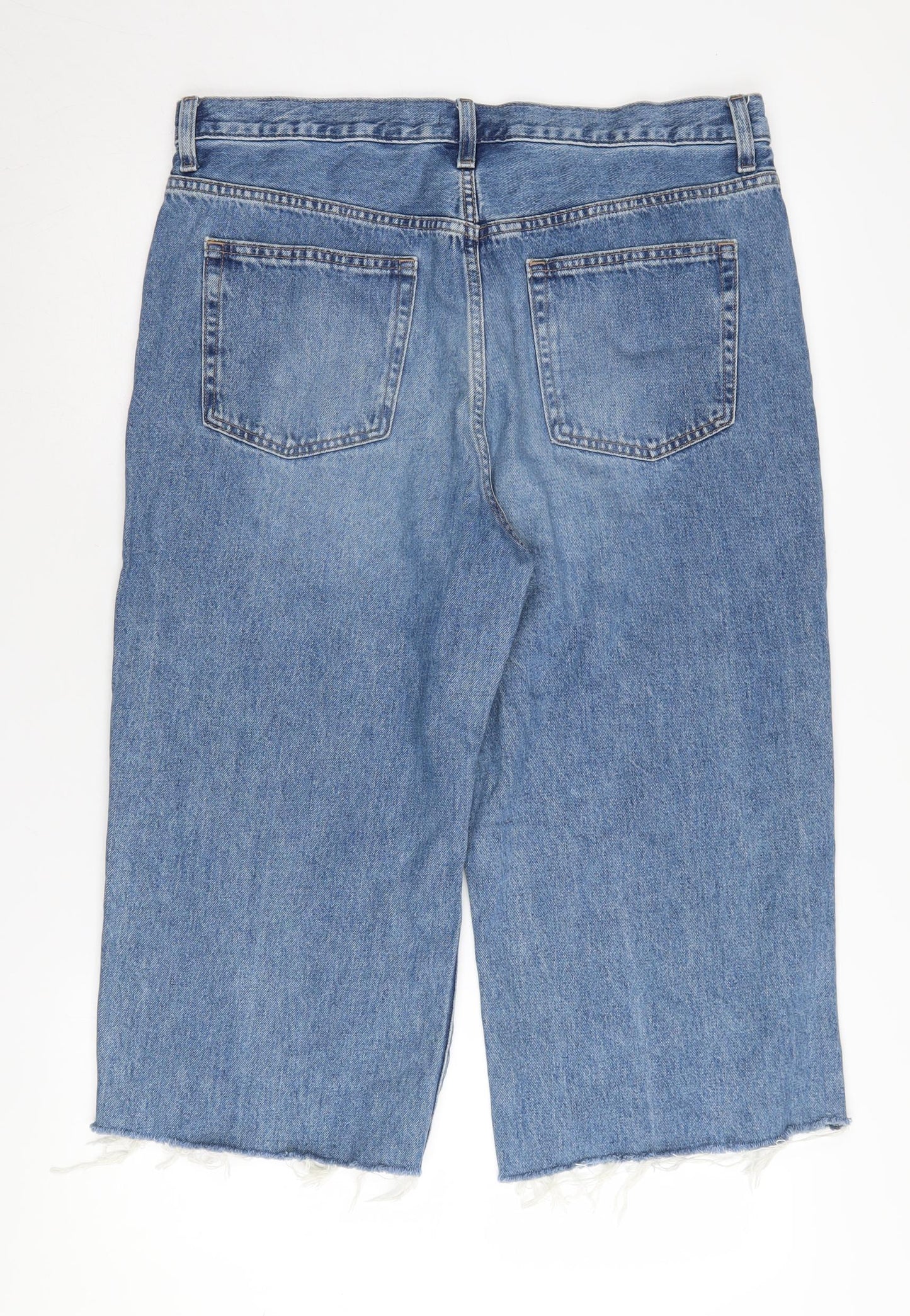 Mens UK Size 32 Uniqlo Regular Fit Cropped Blue Jeans