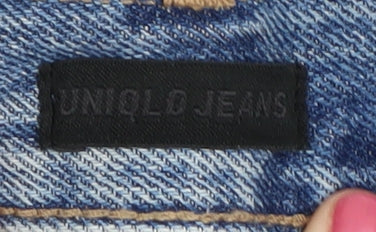 Mens UK Size 32 Uniqlo Regular Fit Cropped Blue Jeans