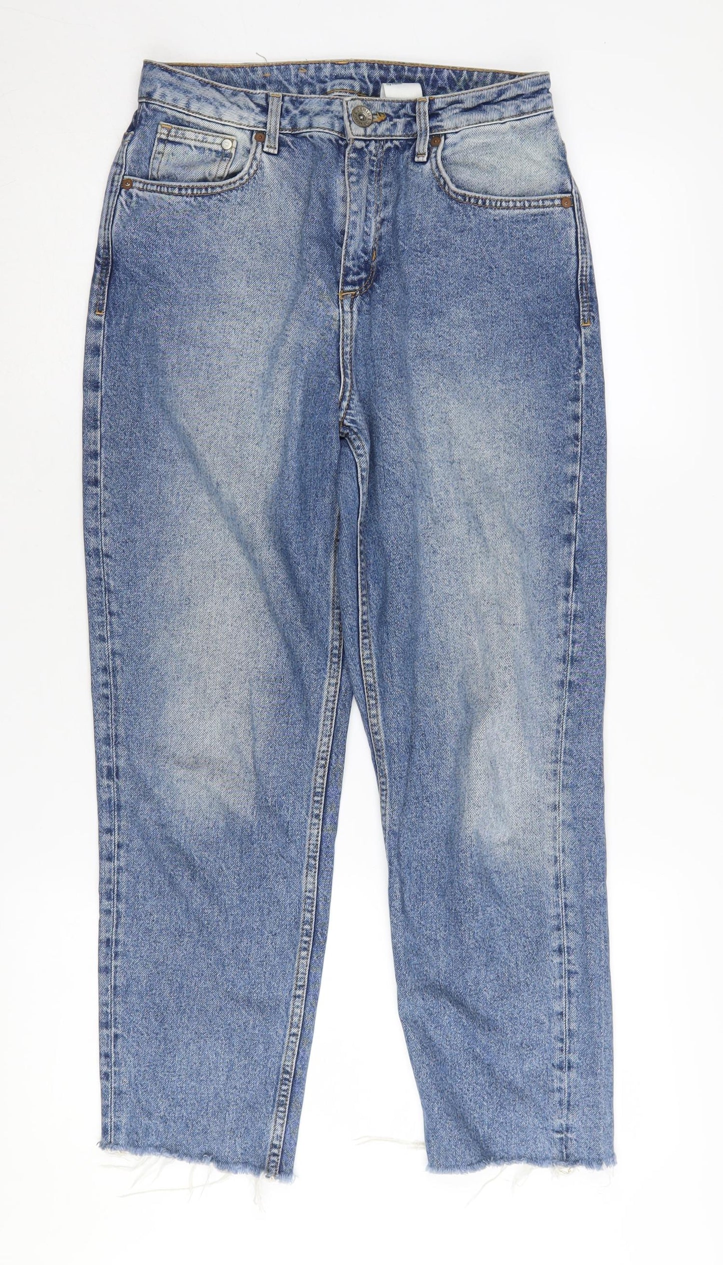 Womens UK Size 26/32 H&M Relaxed Fit Mom Blue Jeans