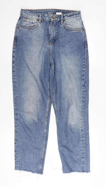 Womens UK Size 26/32 H&M Relaxed Fit Mom Blue Jeans