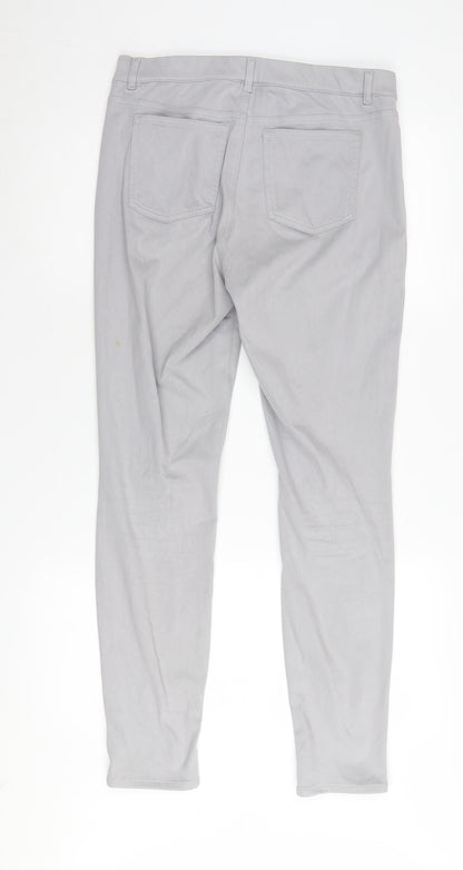 Uniqlo Womens Grey Straight Jeans Size L Pockets