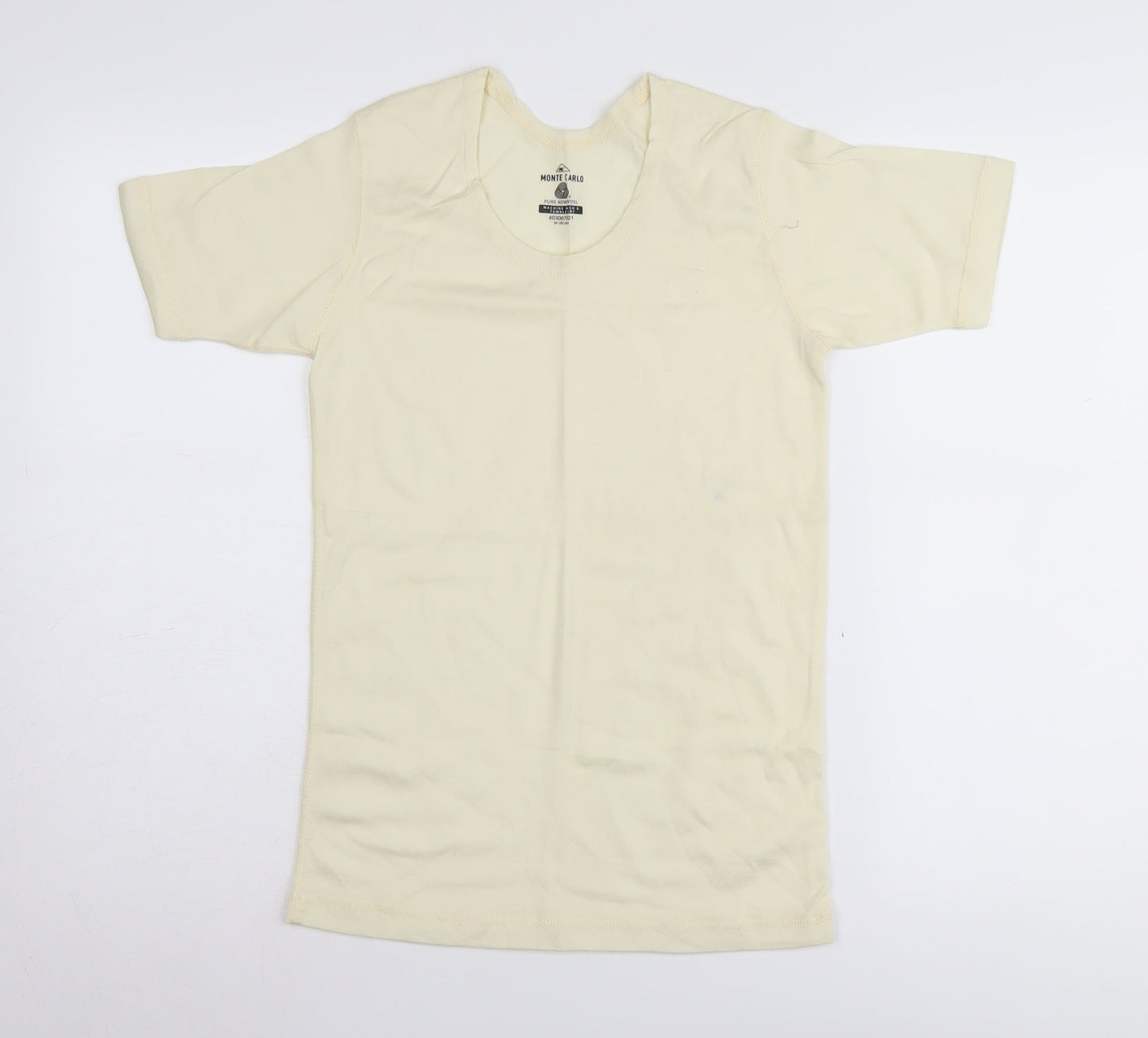 Monte Carlo Women's Ivory Wool T-Shirt Size 6