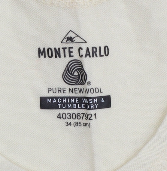 Monte Carlo Women's Ivory Wool T-Shirt Size 6