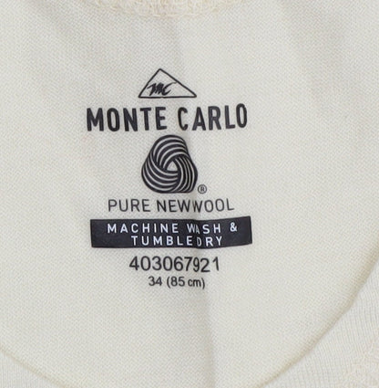 Monte Carlo Women's Ivory Wool T-Shirt Size 6