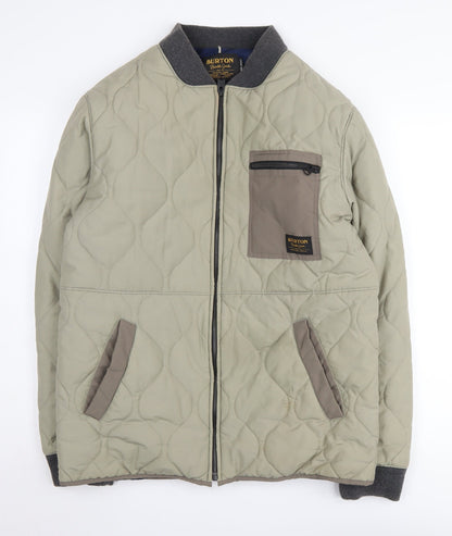 Mens UK Size M Burton Green Bomber Jacket