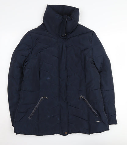 Debenhams Women's Blue Puffer Jacket Size 16