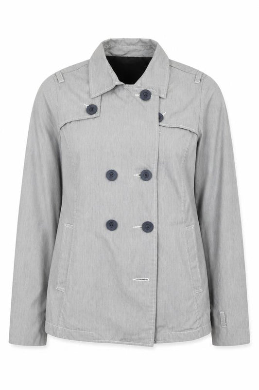 Womens UK Size 16 River Island Grey Pea Coat