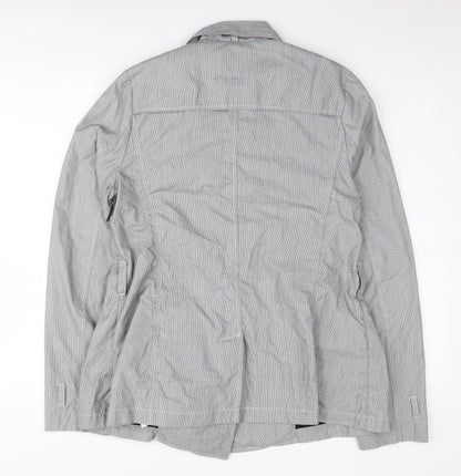 Womens UK Size 16 River Island Grey Pea Coat