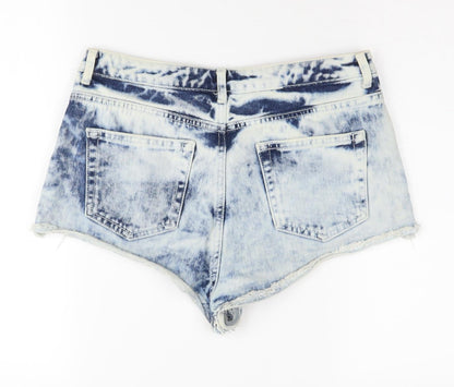 Topshop Women's Blue Cut-Off Denim Shorts, Size 30, Summer Casual