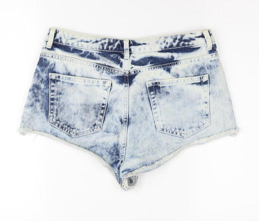 Topshop Women's Blue Cut-Off Denim Shorts, Size 30, Summer Casual