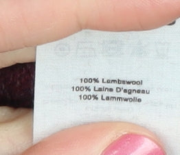 WoolOvers Men's Purple Wool Pullover S - High Neck Jumper