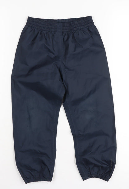 Decathlon Boys Blue Rain Trousers 3 Years Elastic Waist