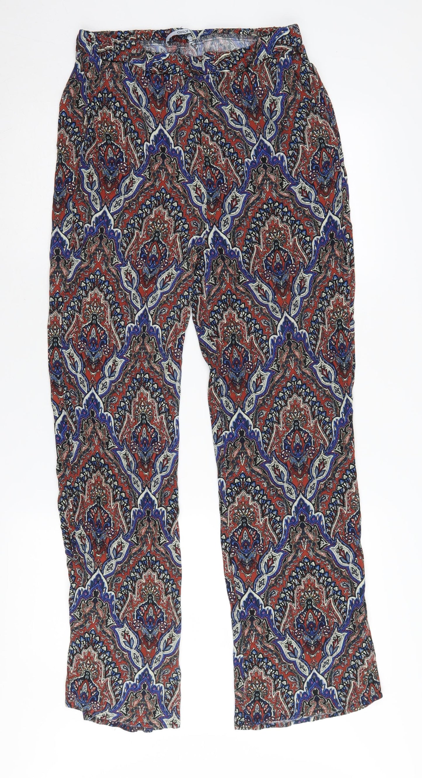 ONLY Women's Multicoloured Cropped Trousers Size 12