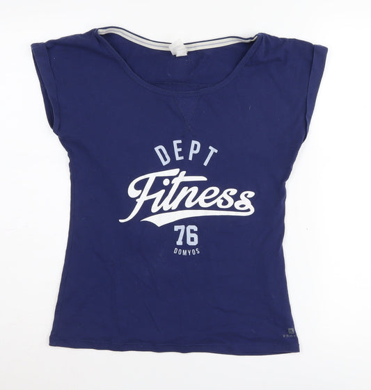 Decathlon Unisex Blue Fitness T-Shirt, M Sleeveless