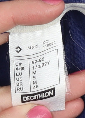 Decathlon Unisex Blue Fitness T-Shirt, M Sleeveless