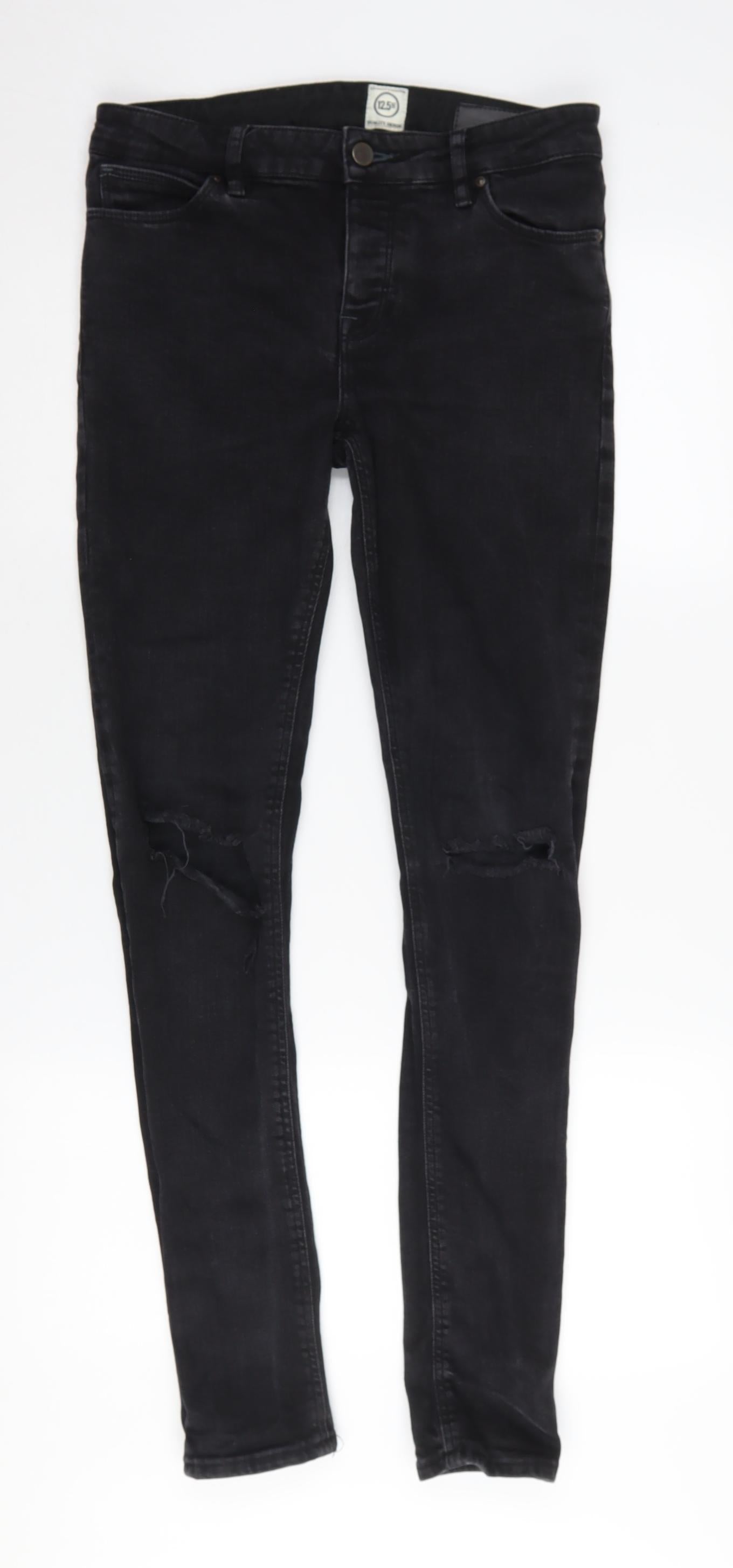 ASOS Women's Black Skinny Jeans L Slim Fit Denim