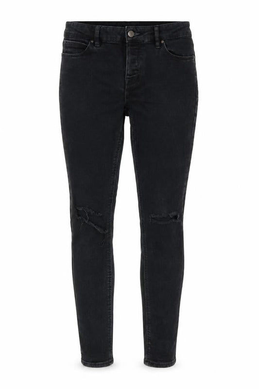 Front view of ASOS Women's Black Skinny Jeans L Slim Fit Denim