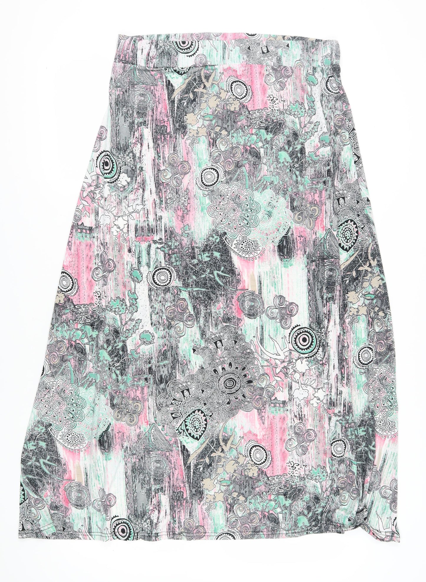Marble Women's Multicoloured A-Line Midi Skirt