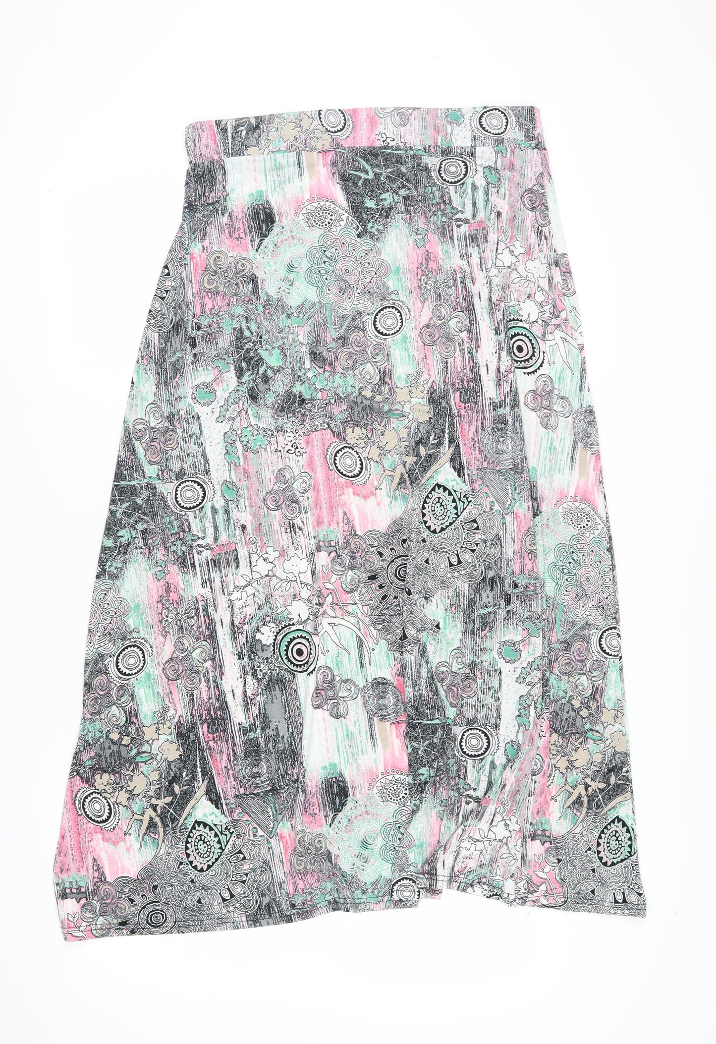 Marble Women's Multicoloured A-Line Midi Skirt