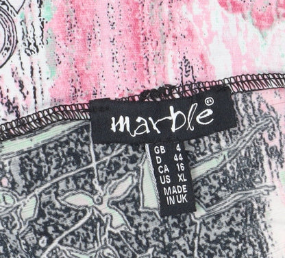 Marble Women's Multicoloured A-Line Midi Skirt