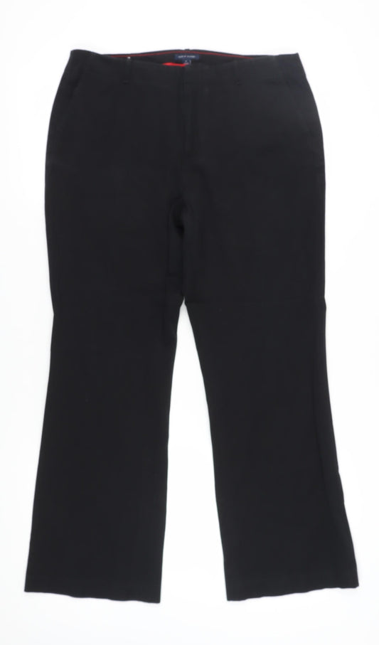 Tommy Hilfiger Women's Black Trousers, Size 14