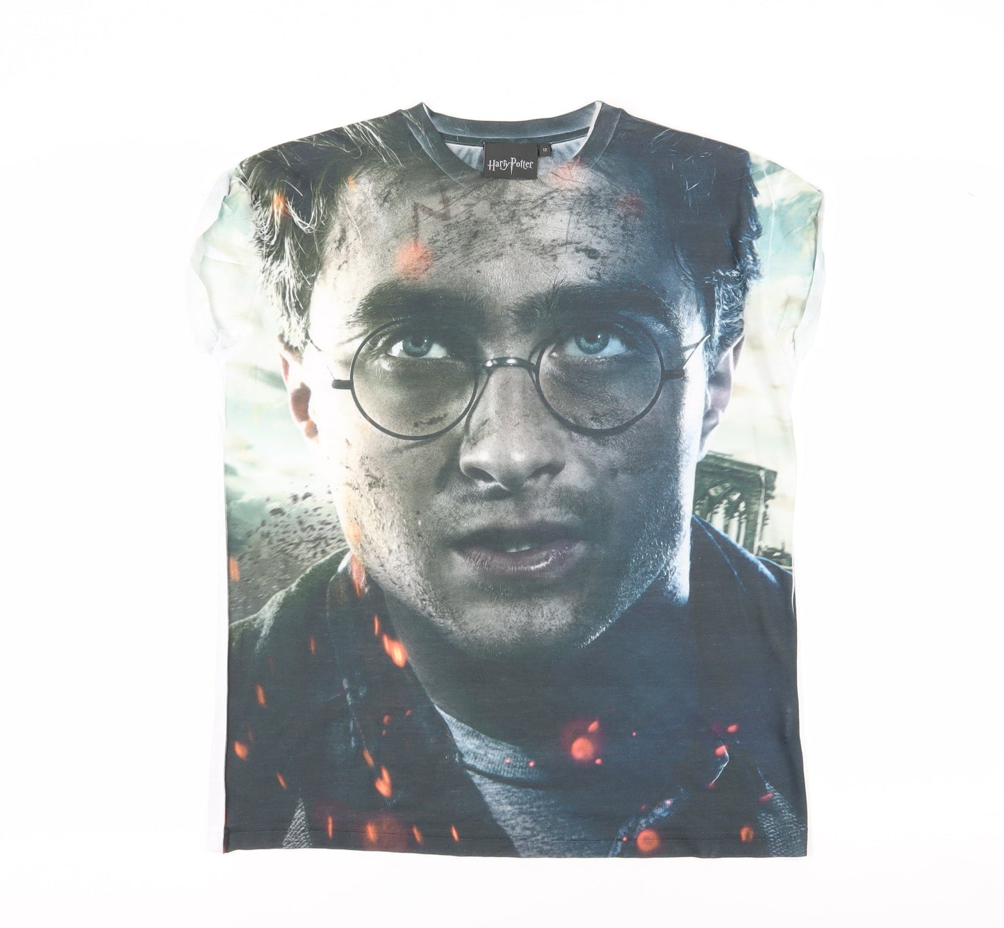 Unisex Adults UK Size 12 Harry Potter Multicoloured Basic T-Shirt
