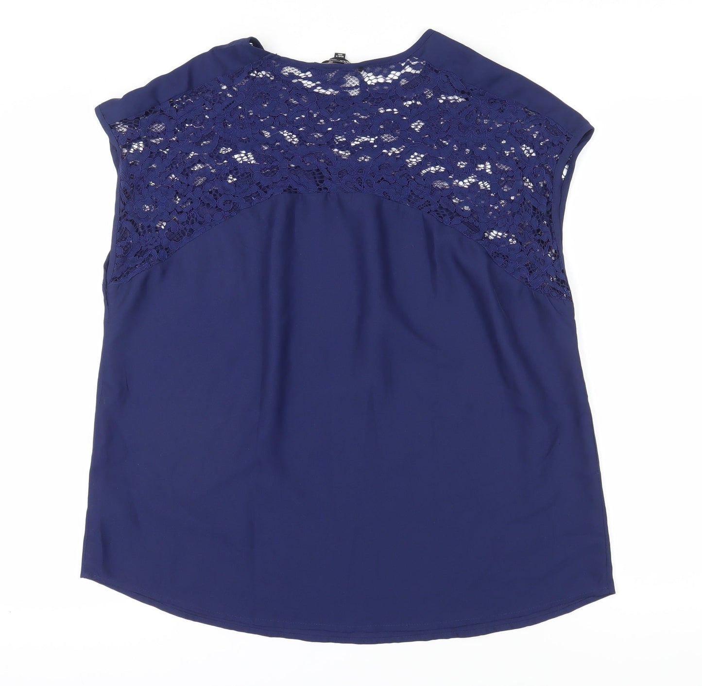 Capsule Women's Blue Crochet Accented Blouse - Size 18