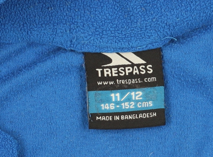 Trespass Boys Blue Fleece 1/4 Zip Sweatshirt Size 12