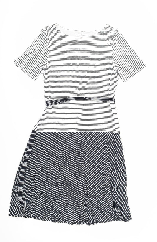 L.K. Bennett Striped A-Line Dress Women Size 12
