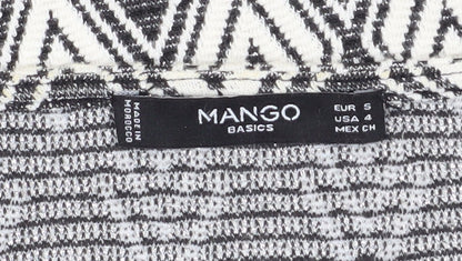 Mango Women's Black Shift Dress S Geometric
