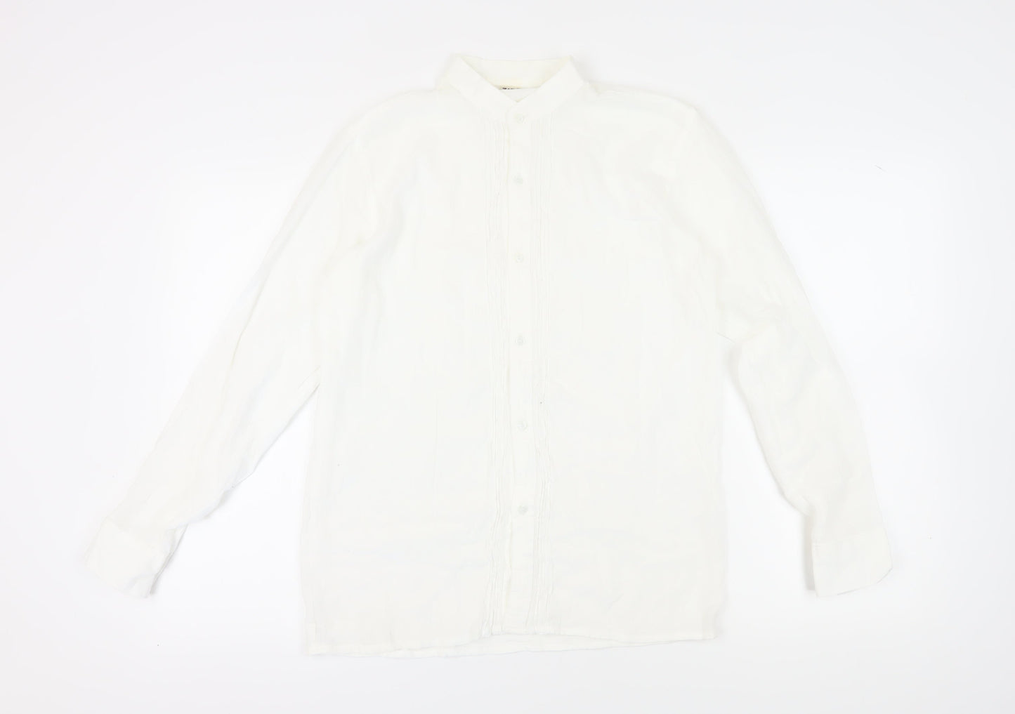 ZiP Shop Unisex White Collared Button-Up M