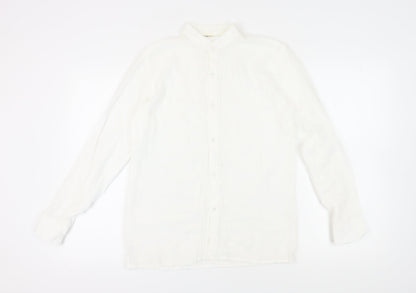 ZiP Shop Unisex White Collared Button-Up M
