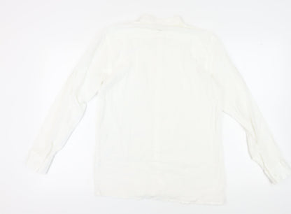 ZiP Shop Unisex White Collared Button-Up M