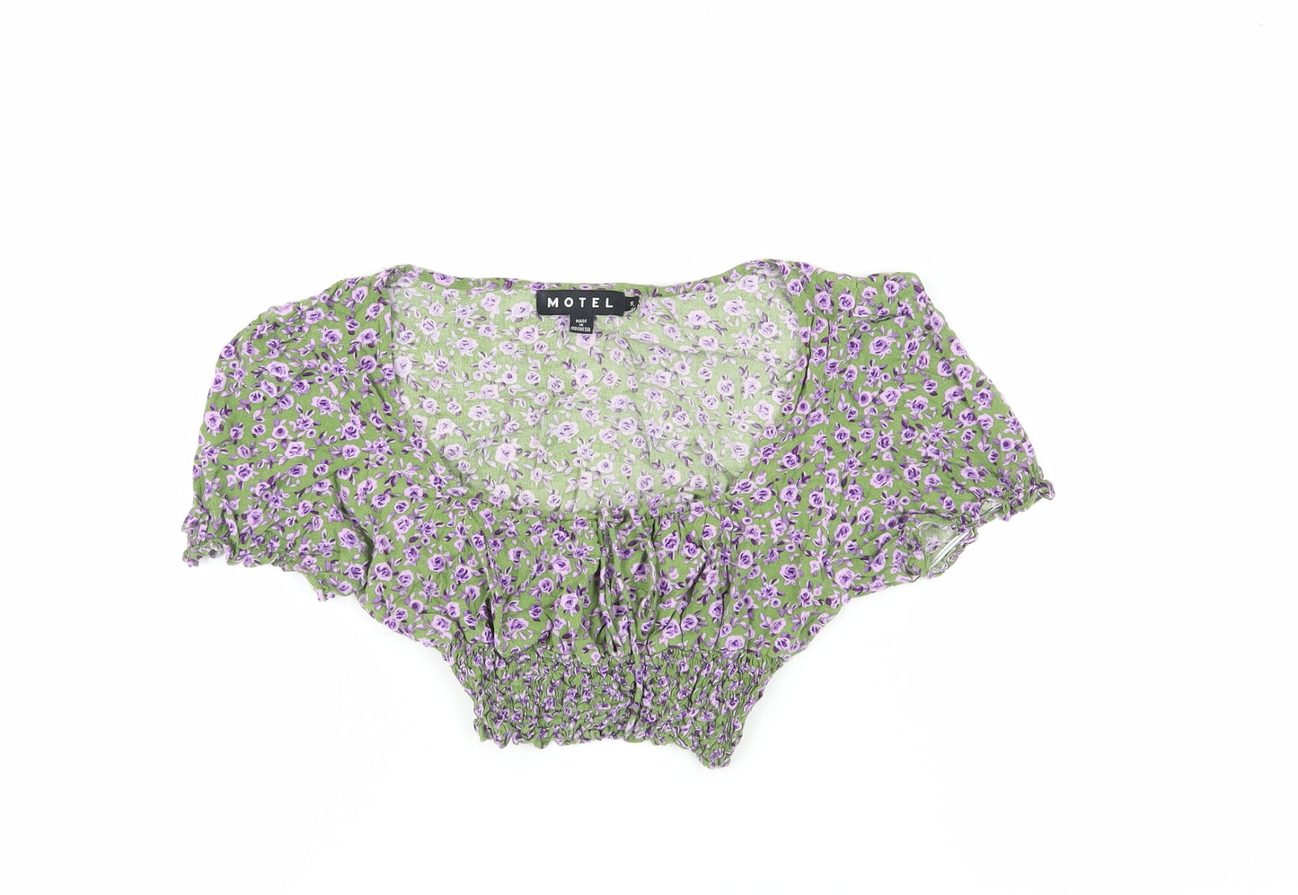 Womens UK Size S Motel Multicoloured Cropped Blouse