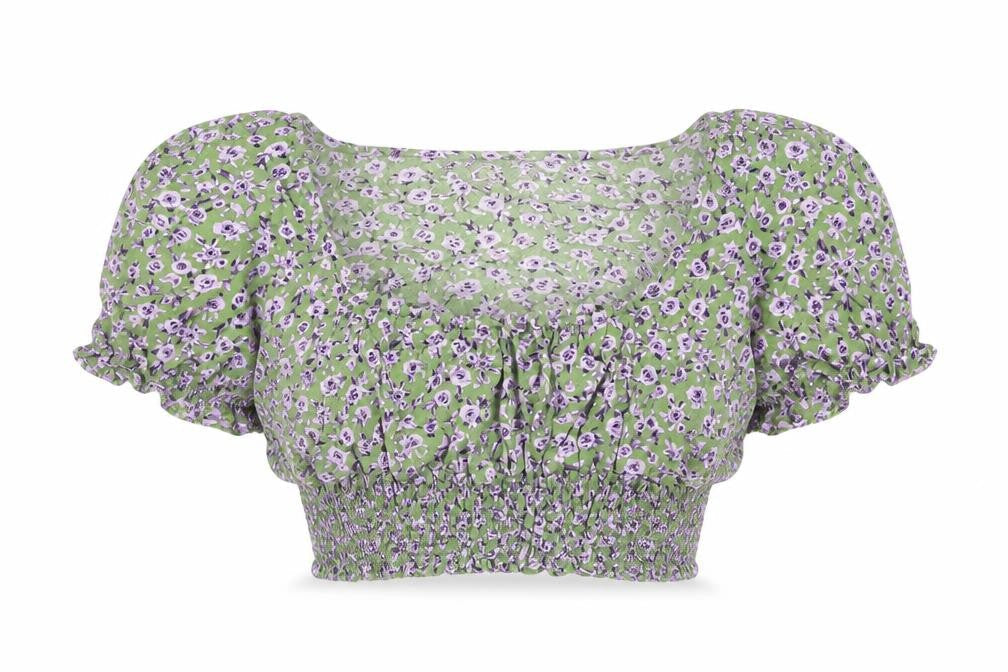 Womens UK Size S Motel Multicoloured Cropped Blouse